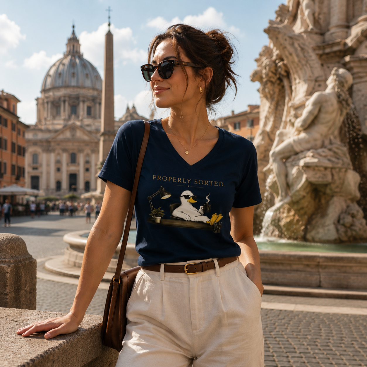 Unisex V-Neck Tee – Everyday Soft Cotton Essential Moovari
