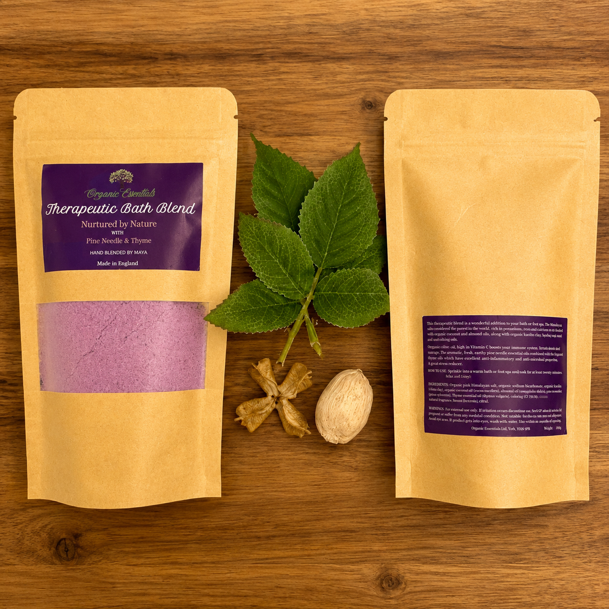 Pine Needle & Thyme Bath Blend in Eco-Pouch 250g Moovari