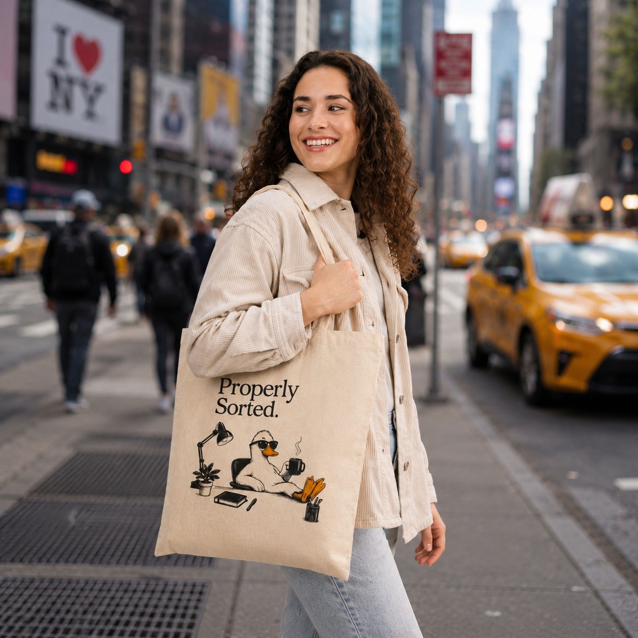 'Properly Sorted... Allegedly' Canvas Tote – Heavy 12oz Cotton Printify